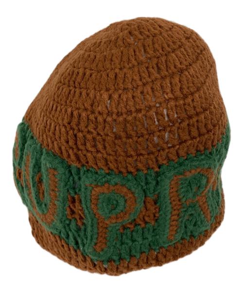 SUPREME（シュプリーム）SUPREME (シュプリーム) 25FW Crochet Logo Beanie ブラウンの古着・服飾アイテム