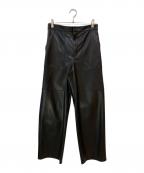 RETROVEリトローヴ）の古着「ARTIFICAL LEATHER PANTS」｜ブラック