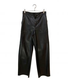 RETROVE（リトローヴ）の古着「ARTIFICAL LEATHER PANTS」｜ブラック