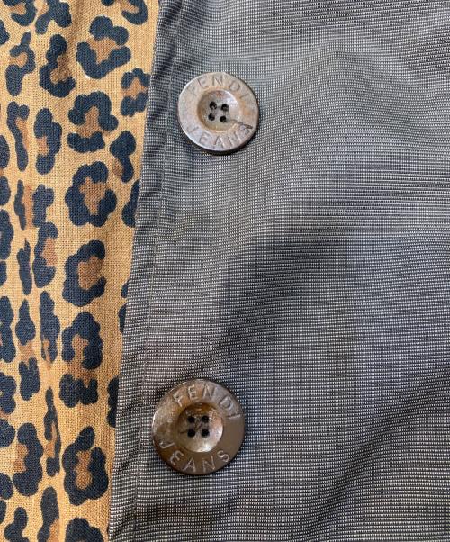 FENDI（フェンディ）FENDI (フェンディ) 裏レオパードナイロントレンチコート グレー サイズ:46の古着・服飾アイテム