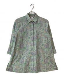 MaxMara（マックスマーラ）の古着「ペイズリーシャツ」｜グリーン