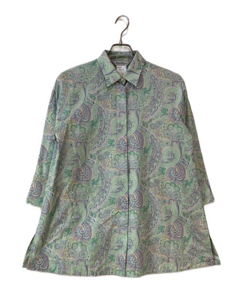 MaxMara（マックスマーラ）MaxMara (マックスマーラ) ペイズリーシャツ グリーン サイズ:40の古着・服飾アイテム