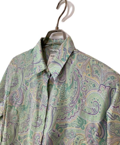 MaxMara（マックスマーラ）MaxMara (マックスマーラ) ペイズリーシャツ グリーン サイズ:40の古着・服飾アイテム