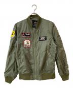 AVIREXアヴィレックス）の古着「MA-1 フライトジャケット / イーグルパッチ」｜オリーブ