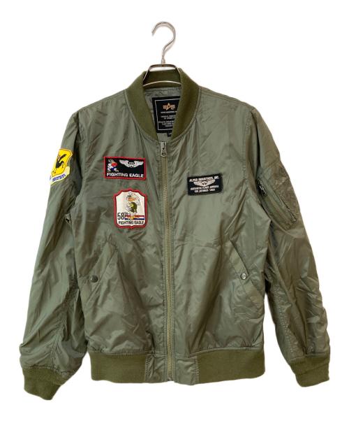 AVIREX（アヴィレックス）AVIREX (アヴィレックス) MA-1 フライトジャケット / イーグルパッチ オリーブ サイズ:Lの古着・服飾アイテム