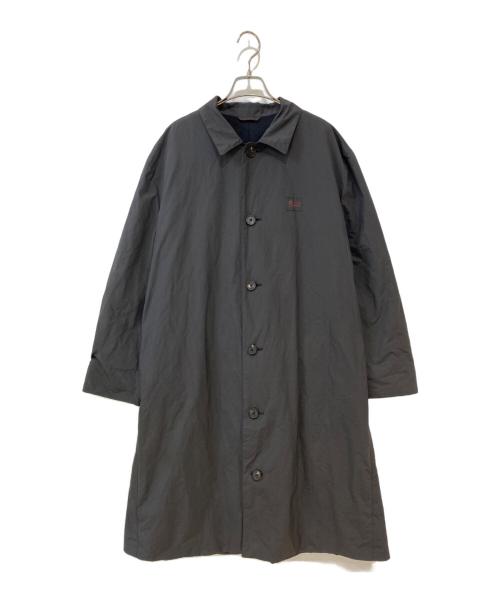 PAPAS（パパス）PAPAS (パパス) ポリエステル/ナイロン撥水 ステンカラーコート ブラック サイズ:Lの古着・服飾アイテム