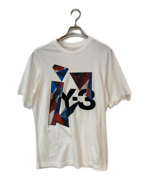 Y-3（ワイスリー）Y-3 (ワイスリー) アートグラフィック ロゴTシャツ ホワイト サイズ:Ｓの古着・服飾アイテム