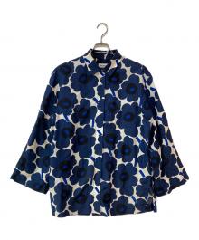 marimekko（マリメッコ）の古着「ウニッコワイドシャツ」｜ブルー×ホワイト
