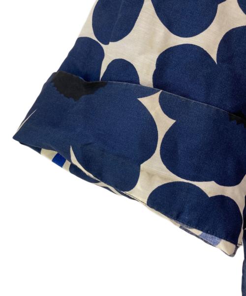 marimekko（マリメッコ）marimekko (マリメッコ) ウニッコワイドシャツ ブルー×ホワイト サイズ:38の古着・服飾アイテム