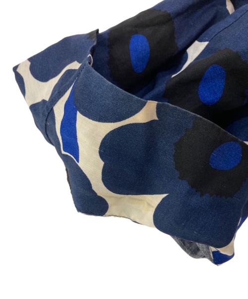 marimekko（マリメッコ）marimekko (マリメッコ) ウニッコワイドシャツ ブルー×ホワイト サイズ:38の古着・服飾アイテム