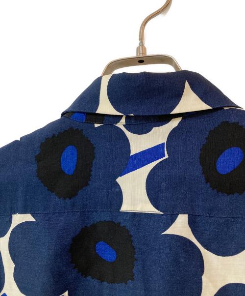 marimekko（マリメッコ）marimekko (マリメッコ) ウニッコワイドシャツ ブルー×ホワイト サイズ:38の古着・服飾アイテム