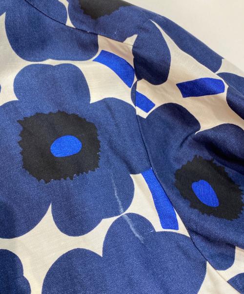 marimekko（マリメッコ）marimekko (マリメッコ) ウニッコワイドシャツ ブルー×ホワイト サイズ:38の古着・服飾アイテム