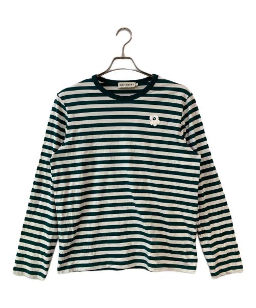 marimekko（マリメッコ）marimekko (マリメッコ) タサライタウニッコロンT グリーン×ホワイト サイズ:Mの古着・服飾アイテム