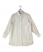 marimekkoマリメッコ）の古着「ウニッコ刺繍コットンシャツ」｜ホワイト