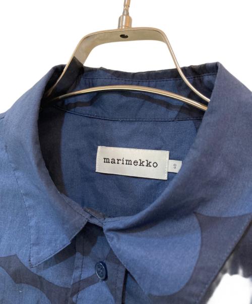 marimekko（マリメッコ）marimekko (マリメッコ) NILA UNIKKO / コットンポプリンシャツ ネイビー サイズ:40の古着・服飾アイテム
