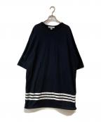 Y-3ワイスリー）の古着「OVERSIZED SS TEE - STRIPES / オーバーサイズ 3ストライプ バックロゴ Tシャツ」｜ブラック