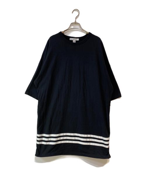Y-3（ワイスリー）Y-3 (ワイスリー) OVERSIZED SS TEE - STRIPES / オーバーサイズ 3ストライプ バックロゴ Tシャツ ブラック サイズ:Sの古着・服飾アイテム