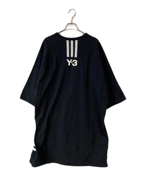 Y-3（ワイスリー）Y-3 (ワイスリー) OVERSIZED SS TEE - STRIPES / オーバーサイズ 3ストライプ バックロゴ Tシャツ ブラック サイズ:Sの古着・服飾アイテム