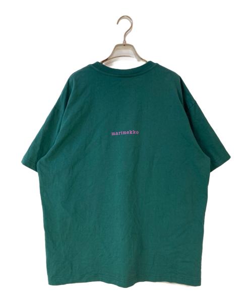 marimekko（マリメッコ）marimekko (マリメッコ) Linjat Vihkiruusu Placement Tシャツ グリーン サイズ:Lの古着・服飾アイテム