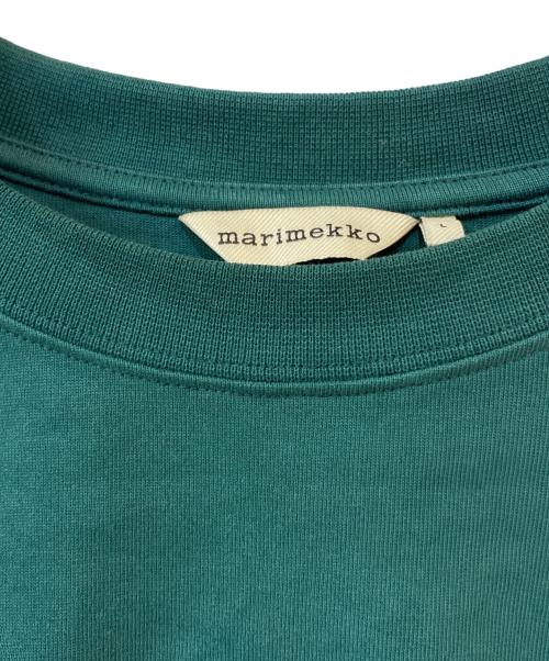 marimekko（マリメッコ）marimekko (マリメッコ) Linjat Vihkiruusu Placement Tシャツ グリーン サイズ:Lの古着・服飾アイテム
