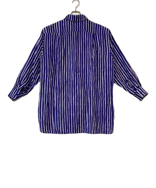 marimekko（マリメッコ）marimekko (マリメッコ) Akviferi Piccolo /アクヴィフェリ・ピッコロリネンシャツ ブルー×ホワイト サイズ:36の古着・服飾アイテム