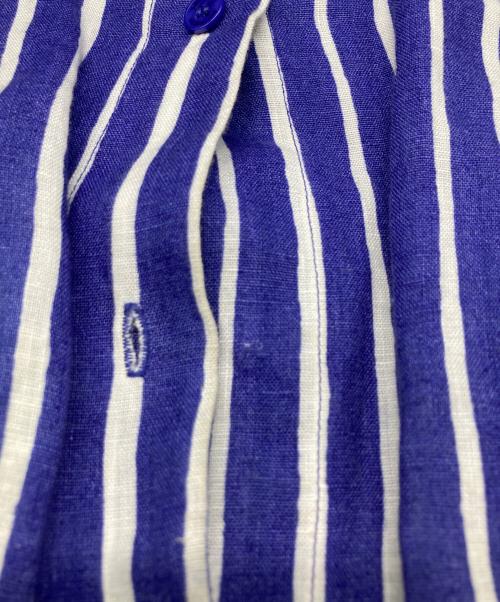 marimekko（マリメッコ）marimekko (マリメッコ) Akviferi Piccolo /アクヴィフェリ・ピッコロリネンシャツ ブルー×ホワイト サイズ:36の古着・服飾アイテム