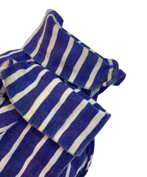 marimekko（マリメッコ）marimekko (マリメッコ) Akviferi Piccolo /アクヴィフェリ・ピッコロリネンシャツ ブルー×ホワイト サイズ:36の古着・服飾アイテム