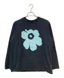 marimekko（マリメッコ）の古着「Biitti Unikko Placent カットソー」｜ブラック