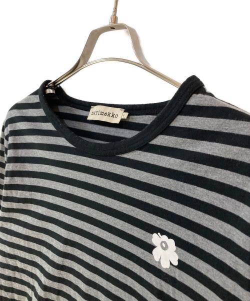marimekko（マリメッコ）marimekko (マリメッコ) Tasaraita　タサライタ ブラック×グレー サイズ:Mの古着・服飾アイテム