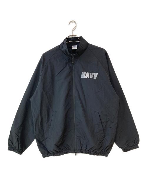USNA（ユーエスエヌエー）USNA (ユーエスエヌエー) ナイロントレーニングジャケット ブラック サイズ:XLの古着・服飾アイテム