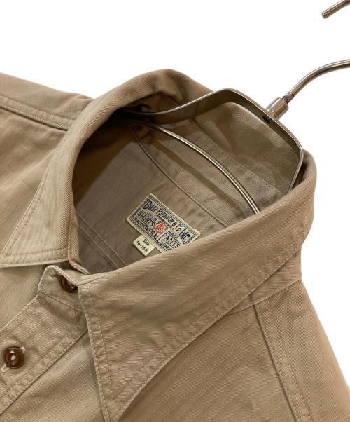 BUZZ RICKSON'S（バズリクソンズ）BUZZ RICKSON'S (バズリクソンズ) ヘリンボーンワークシャツ ベージュ サイズ:16　1/2の古着・服飾アイテム