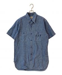BUZZ RICKSON'S（バズリクソンズ）の古着「BLUE CHAMBRAY S/S WORK SHIRTS」｜インディゴ