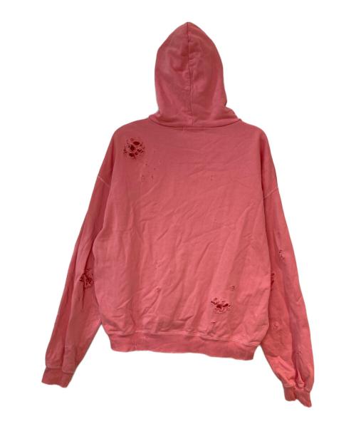 MONKEY TIME（モンキータイム）MONKEY TIME (モンキータイム) フレンチテリー ディストレスト フルジップ フーディー ピンク サイズ:XLの古着・服飾アイテム