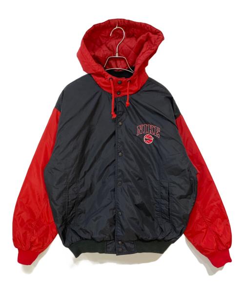 NIKE（ナイキ）NIKE (ナイキ) 90s ナイロンジャケット ブラック×レッド サイズ:Mの古着・服飾アイテム