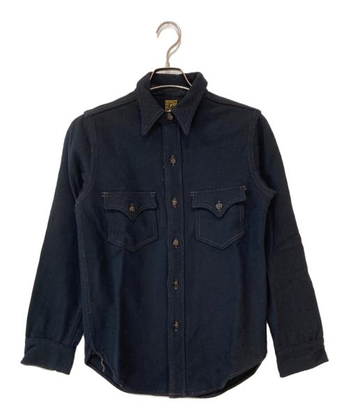 freewheelers（フリーホイーラーズ）freewheelers (フリーホイーラーズ) U.S.NAVY C.P.O.SHIRTS　シーピーオー・シャツ ブラック サイズ:14の古着・服飾アイテム