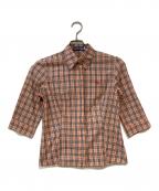 BURBERRY BLUE LABELバーバリー ブルー レーベル）の古着「チェックシャツ」｜ピンク