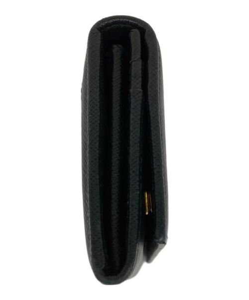 PRADA（プラダ）PRADA (プラダ) サフィアーノレザー ロングウォレット ブラック サイズ:なしの古着・服飾アイテム