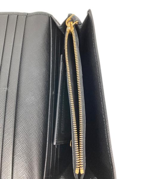 PRADA（プラダ）PRADA (プラダ) サフィアーノレザー ロングウォレット ブラック サイズ:なしの古着・服飾アイテム