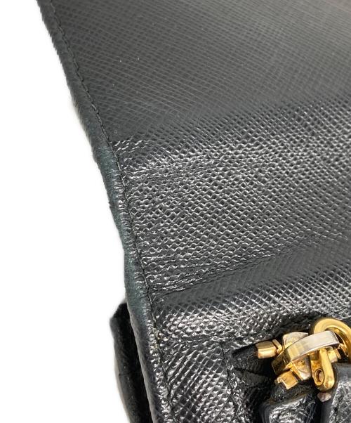 PRADA（プラダ）PRADA (プラダ) サフィアーノレザー ロングウォレット ブラック サイズ:なしの古着・服飾アイテム