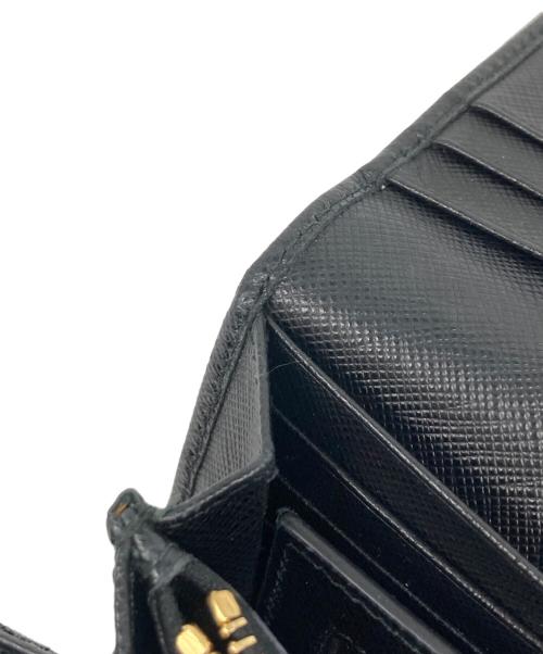 PRADA（プラダ）PRADA (プラダ) サフィアーノレザー ロングウォレット ブラック サイズ:なしの古着・服飾アイテム