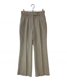 Mame Kurogouchi（マメクロゴウチ）の古着「Triacetate Flared Suits Trousers　トリアセテート・フレア・スーツ・トラウザーズ」｜ベージュ