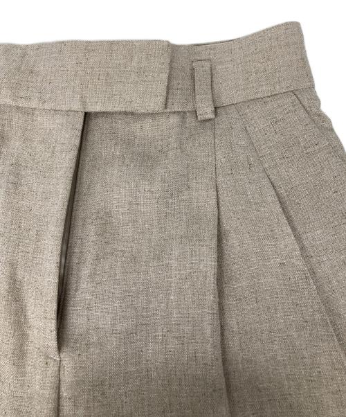 Mame Kurogouchi（マメクロゴウチ）Mame Kurogouchi (マメクロゴウチ) Triacetate Flared Suits Trousers　トリアセテート・フレア・スーツ・トラウザーズ ベージュ サイズ:2の古着・服飾アイテム