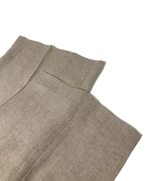 Mame Kurogouchi（マメクロゴウチ）Mame Kurogouchi (マメクロゴウチ) Triacetate Flared Suits Trousers　トリアセテート・フレア・スーツ・トラウザーズ ベージュ サイズ:2の古着・服飾アイテム