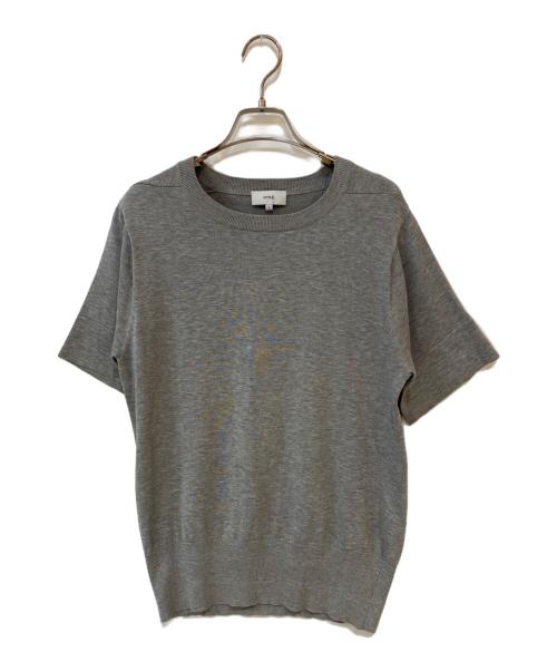 HYKE（ハイク）HYKE (ハイク) HYKE CREW NECK HALF-SLV SWEATER グレー サイズ:1の古着・服飾アイテム