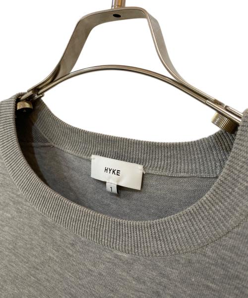 HYKE（ハイク）HYKE (ハイク) HYKE CREW NECK HALF-SLV SWEATER グレー サイズ:1の古着・服飾アイテム
