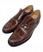 CHURCH'Sチャーチ）の古着「BURWOOD MET バーウッド・メット　スタッズ ウィングチップシューズ」｜ブラウン