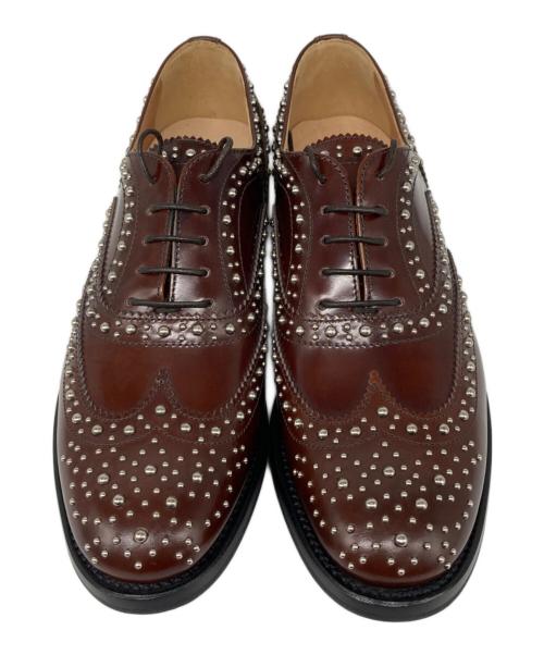 CHURCH'S（チャーチ）CHURCH'S (チャーチ) BURWOOD MET バーウッド・メット　スタッズ ウィングチップシューズ ブラウン サイズ:36　1/2の古着・服飾アイテム