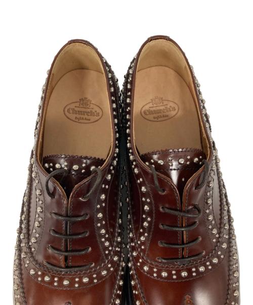 CHURCH'S（チャーチ）CHURCH'S (チャーチ) BURWOOD MET バーウッド・メット　スタッズ ウィングチップシューズ ブラウン サイズ:36　1/2の古着・服飾アイテム
