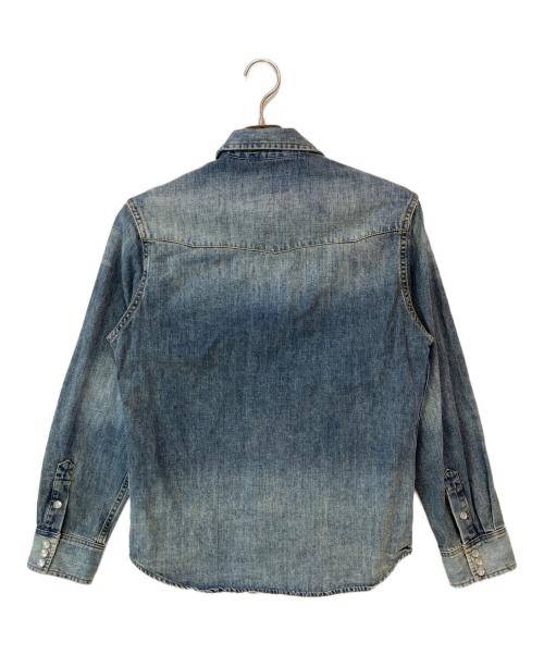 RRL（ダブルアールエル）RRL (ダブルアールエル) デニムウエスタンシャツ ブルー サイズ:Mの古着・服飾アイテム