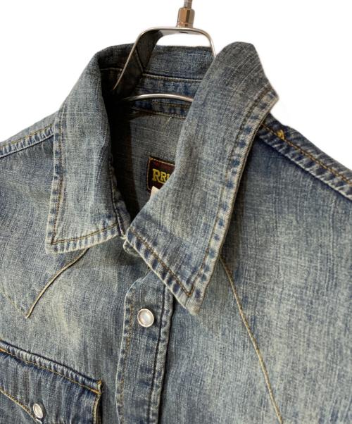 RRL（ダブルアールエル）RRL (ダブルアールエル) デニムウエスタンシャツ ブルー サイズ:Mの古着・服飾アイテム